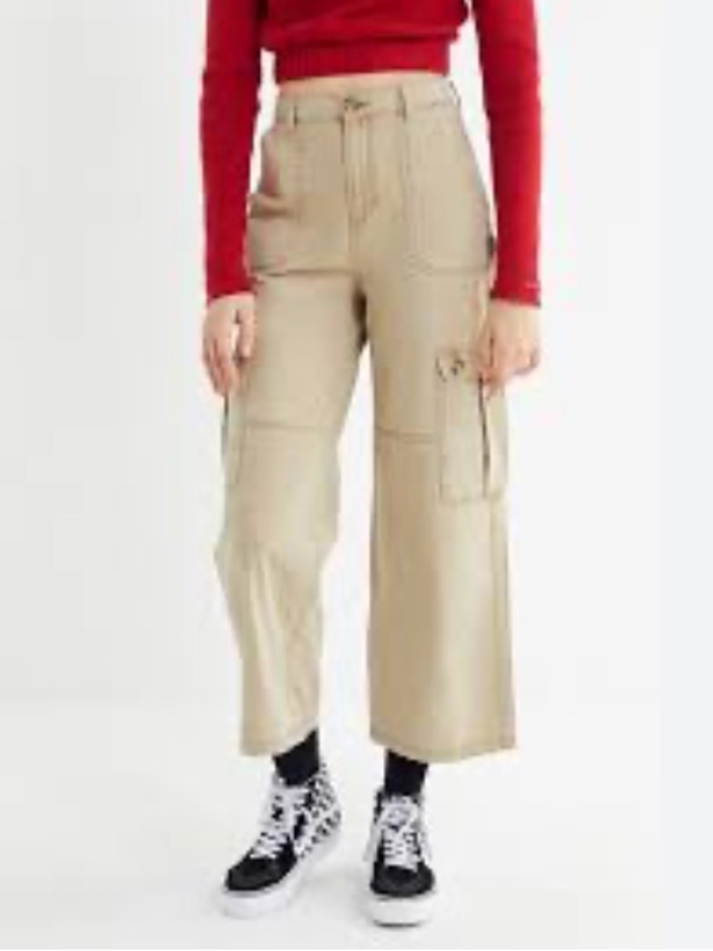 BDG Charlie high-rise cargo jeans beige size 27